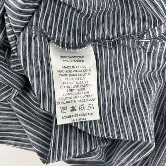 Men’s Footjoy FJ Golf polo black and white stripes size 2XL EUC - Picture 7 of 8